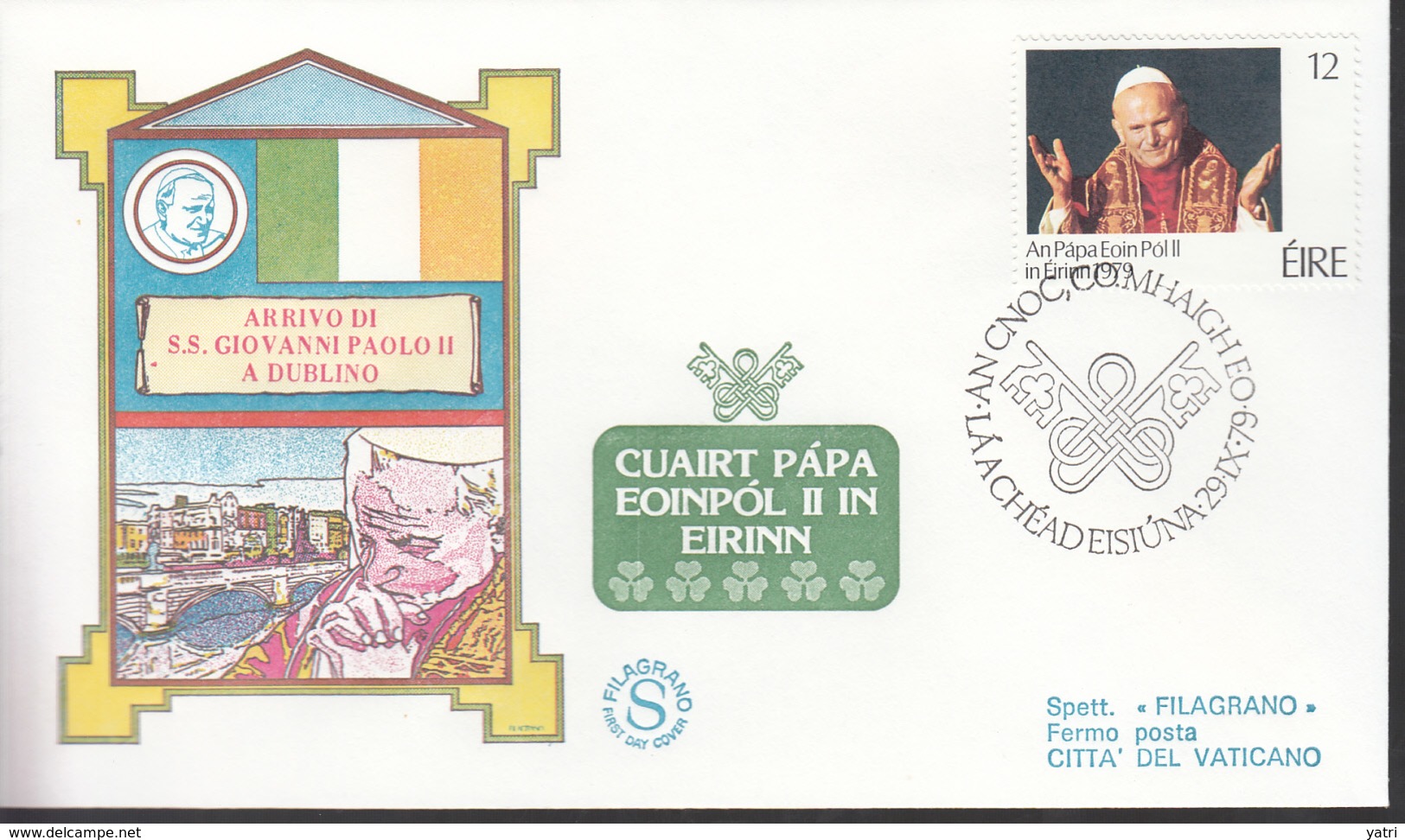 Irlanda - 1979 - Viaggio Di Papa Giovanni Paolo II In Irlanda - Aerogramma Per Il Vaticano - Airmail