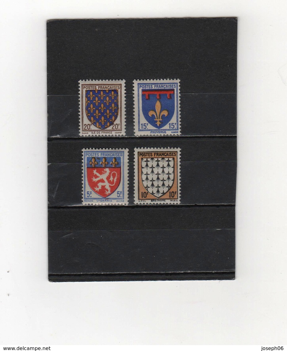 FRANCE   1943  Y.T. N° 572  à  575  NEUF*  Charnière - Unused Stamps