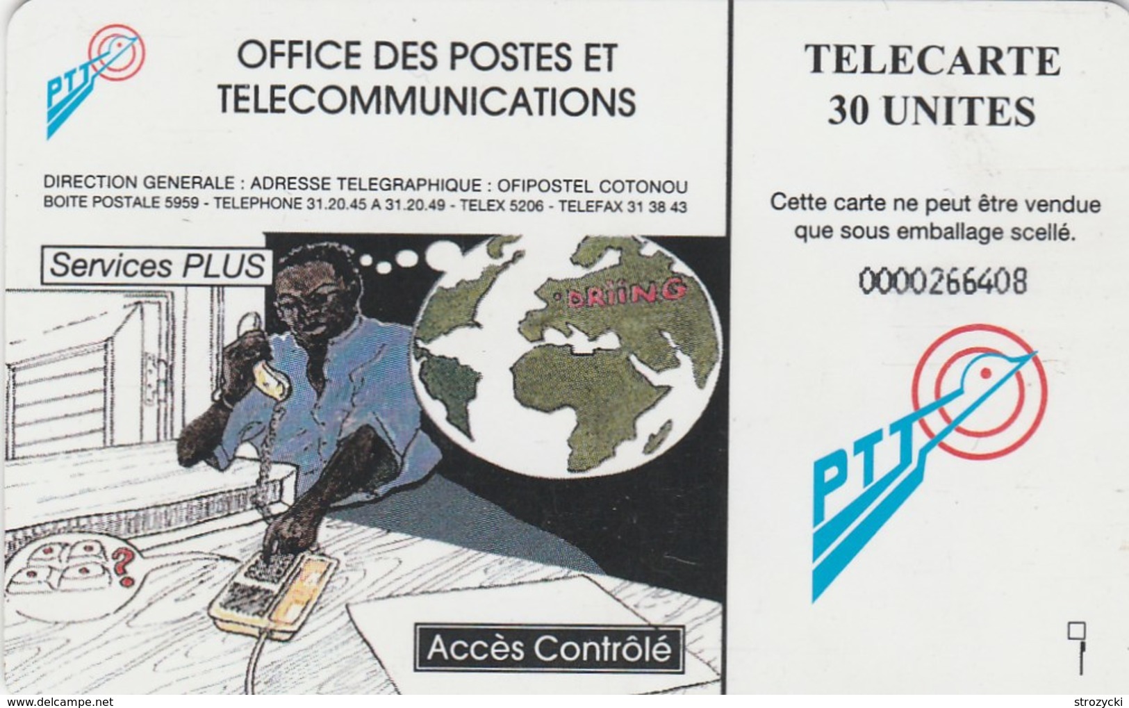 Benin - Francophonie Sommet 30 Un (Reverse: Man Phoning) - Bénin