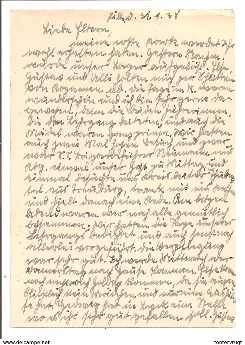 Landpoststempel Masuhren über Treuburg Ostpreussen 1.2.38 - Lettres & Documents