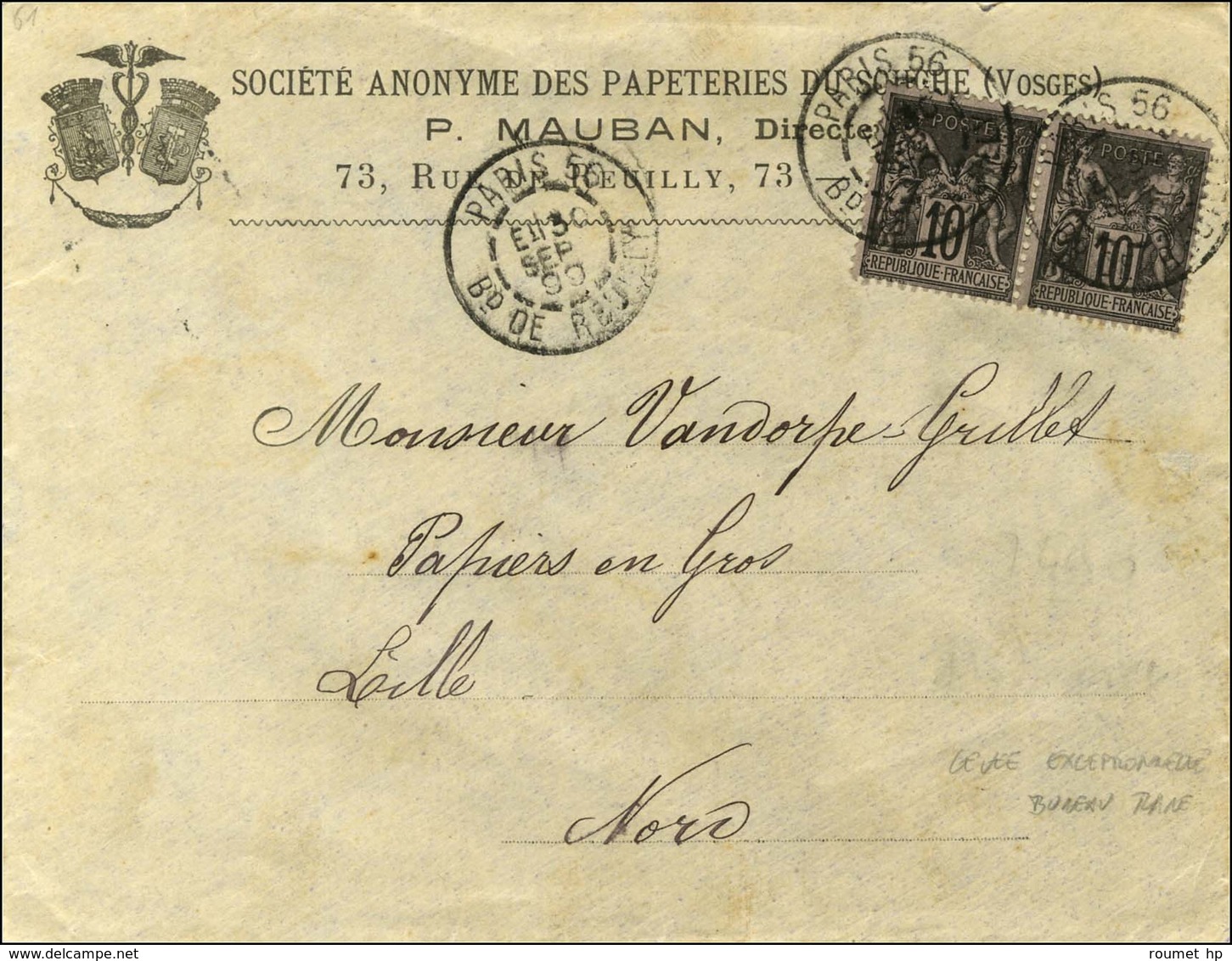 Càd De Lev. Exp. PARIS 56 / BD DE REUILLY E1 / N° 103 (2). 1899. - TB. - R. - Andere & Zonder Classificatie