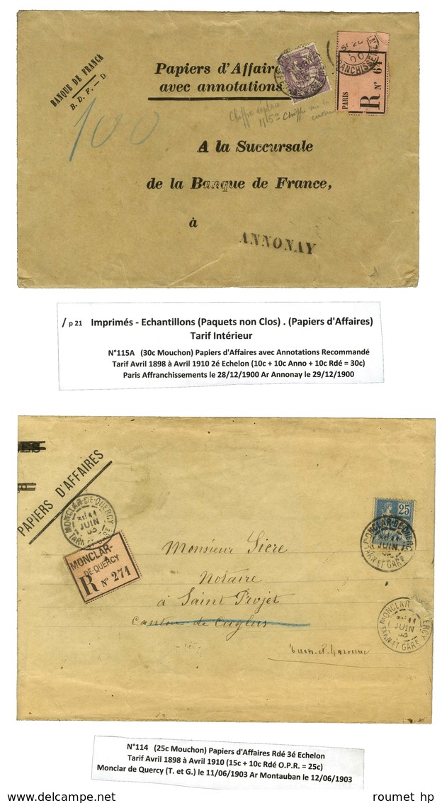 Lot De 19 Lettres Affranchies Au Type Mouchon (N° 112 à 118). - TB. - Verzamelingen