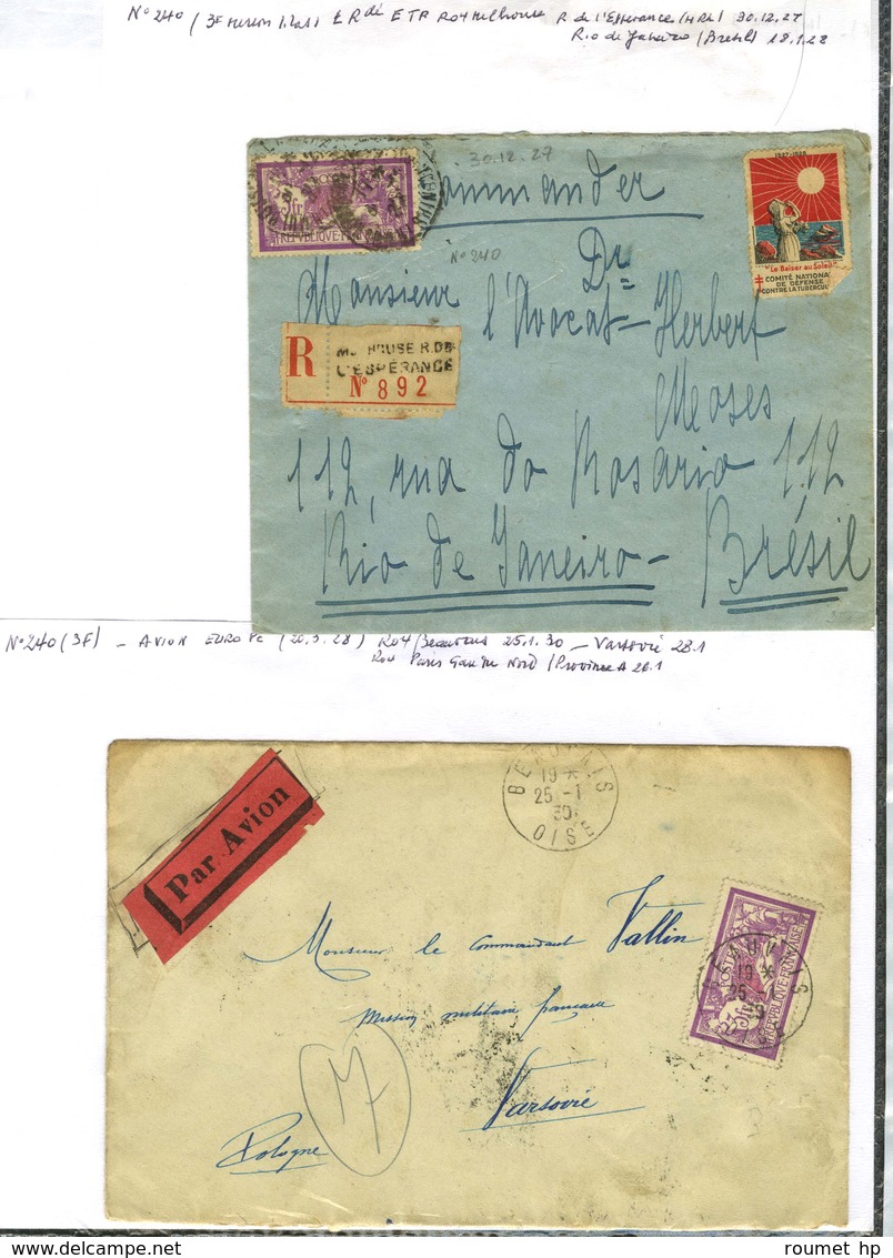 Lot De 14 Lettres Affranchies Au Type Merson. - TB. - Verzamelingen