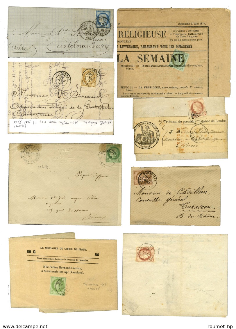 Lot De 14 Lettres Affranchies Avec émission Cérès Dentelé. - TB. - Collections