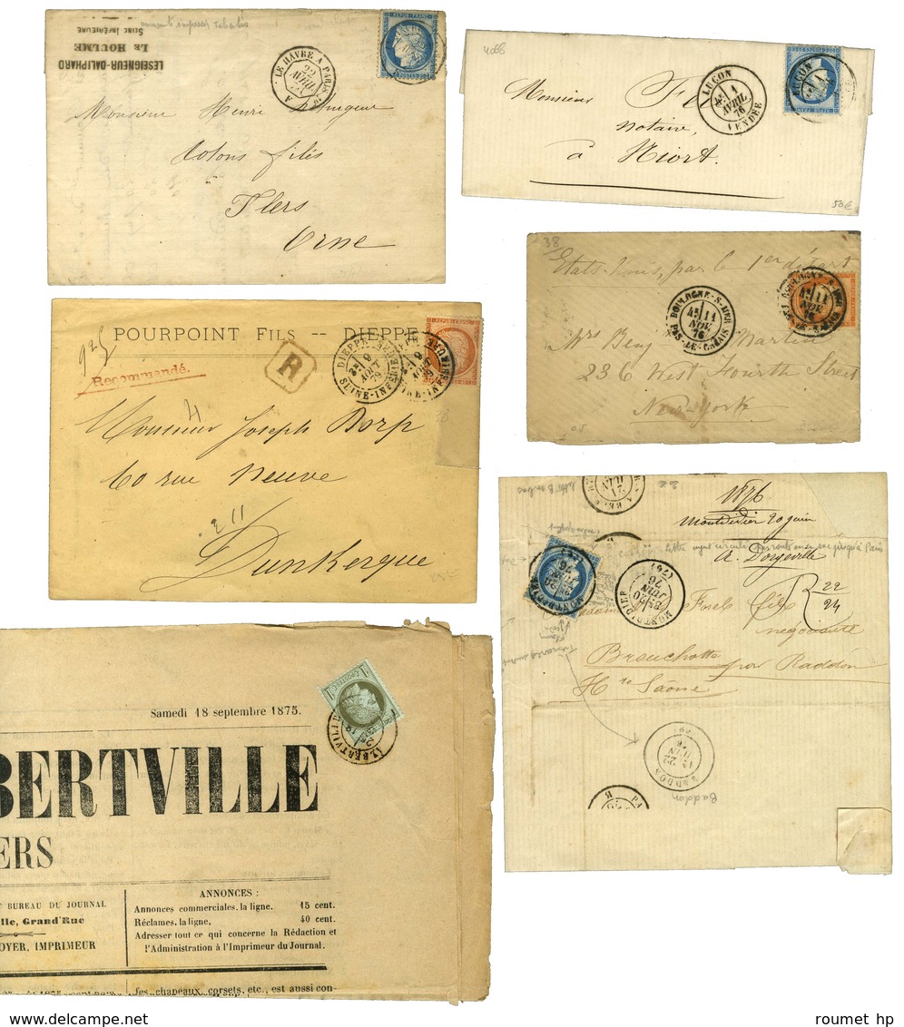 Lot De 14 Lettres Affranchies Avec émission Cérès Dentelé. - TB. - Collections