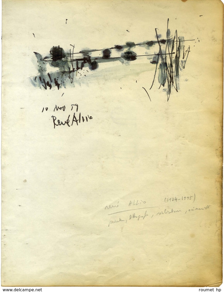 ALLIO René (1924-1995), Peintre, Lithographe, Réalisateur Et Scénariste. - Andere & Zonder Classificatie