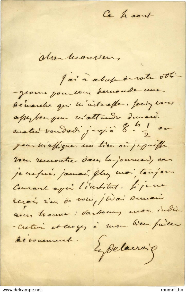 DELACROIX Eugène (1798-1863), Peintre. - Other & Unclassified