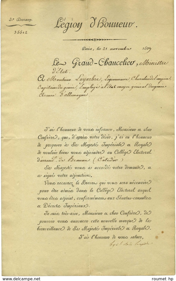 [LOYARBRE Charles-Auguste (1768-?), Militaire Dans Le Génie]. - Other & Unclassified