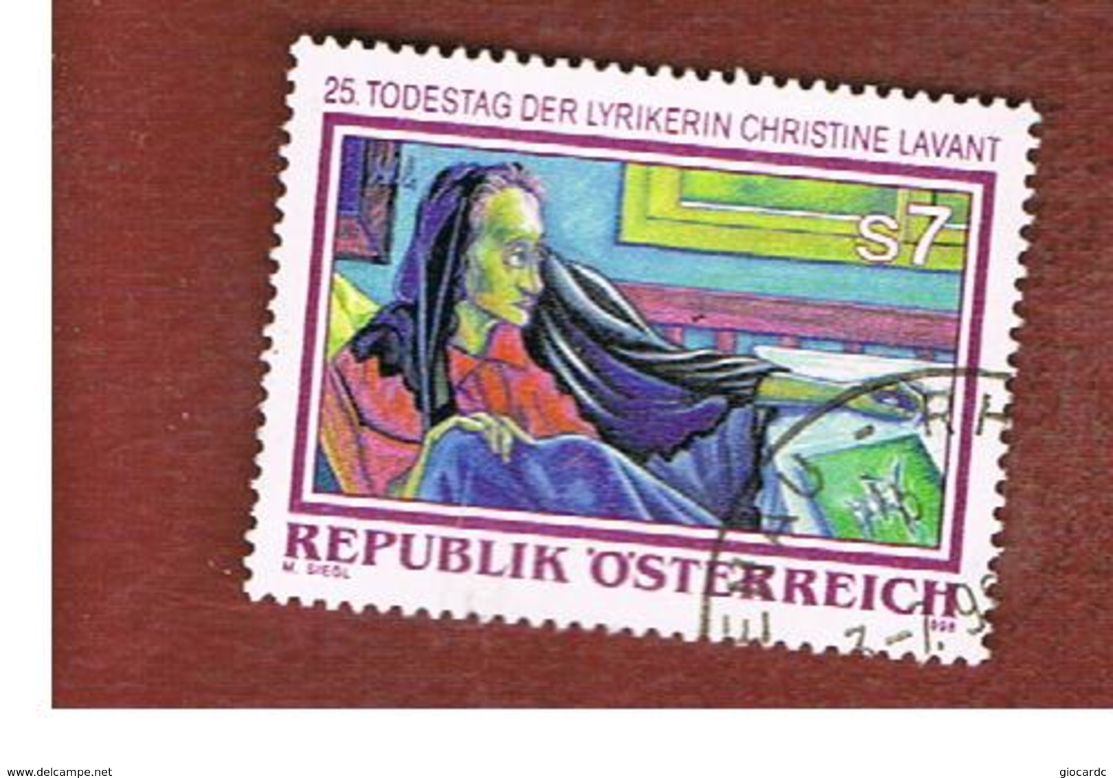 AUSTRIA -  SG  2509  - 1998   C. LAVANT, POET   -  USED° - Used Stamps