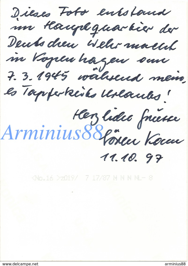 Dédicace Originale - Waffen-SS - Original Unterschrift Von Søren Kam, 5.SS-Panzer-Division "Wiking" - Ritterkreuz - War, Military