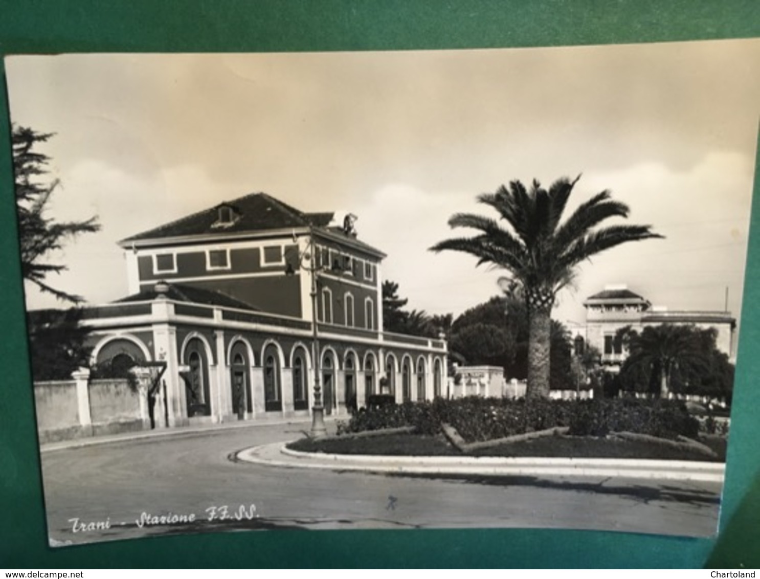 Cartolina Trani - Stazione FF.SS. - 1954 - Bari