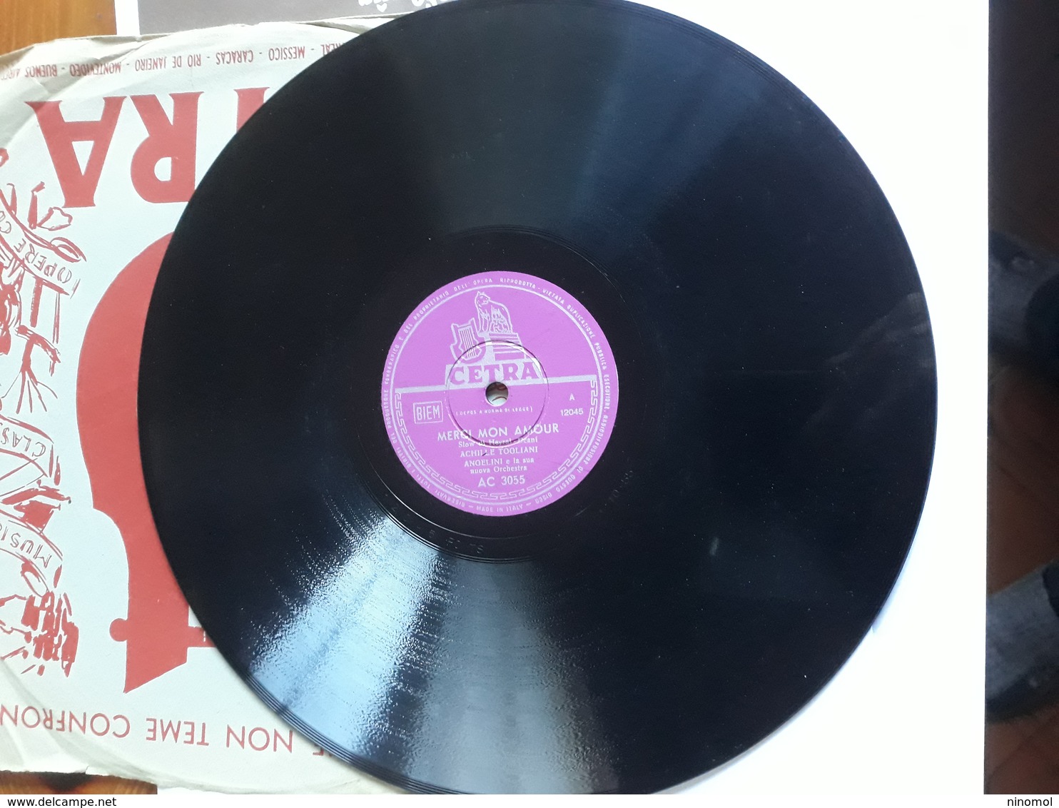 Cetra   -  1955.  Serie AC  Nr. 3055  -   Achille Togliani - 78 G - Dischi Per Fonografi