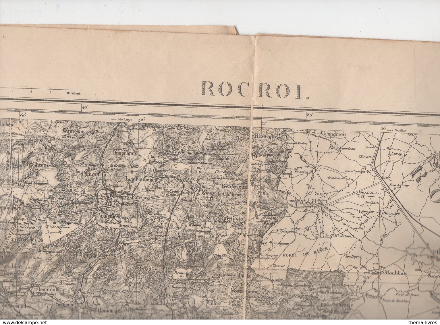 Rocroi (08 Ardennes)) Carte D'état-major N/b Révisée En 1897 (PPP10167) - Carte Topografiche