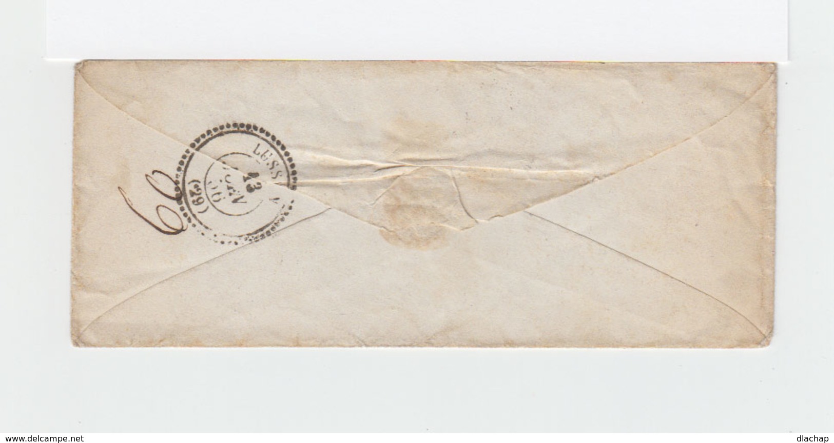 Sur Enveloppe CAD Avignon 1856. Taxe Tampon 30. CAS Lussan. (1070x) - 1849-1876: Période Classique