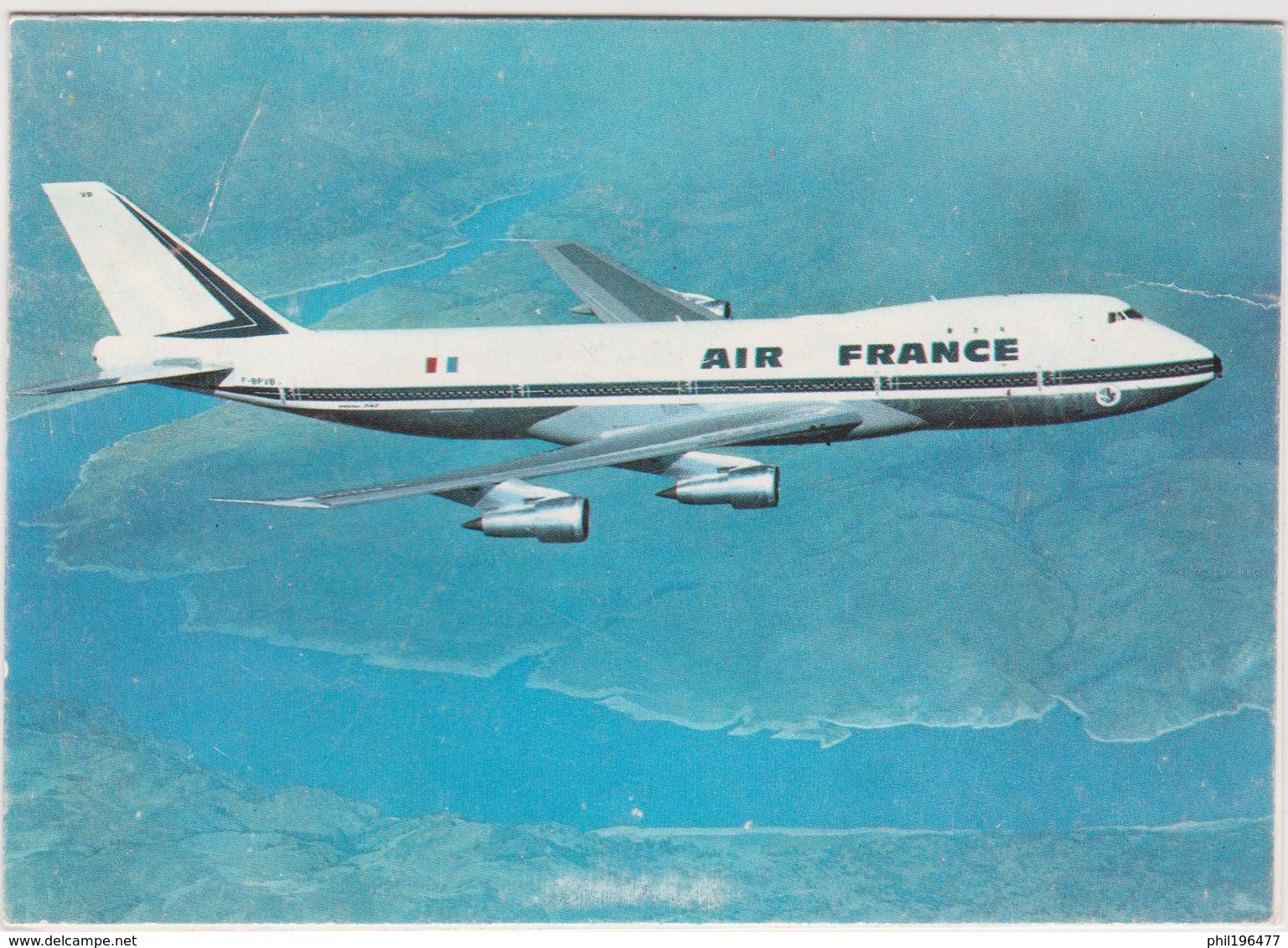 Boeing 747 - Cpm / Air France. - 1946-....: Modern Tijdperk