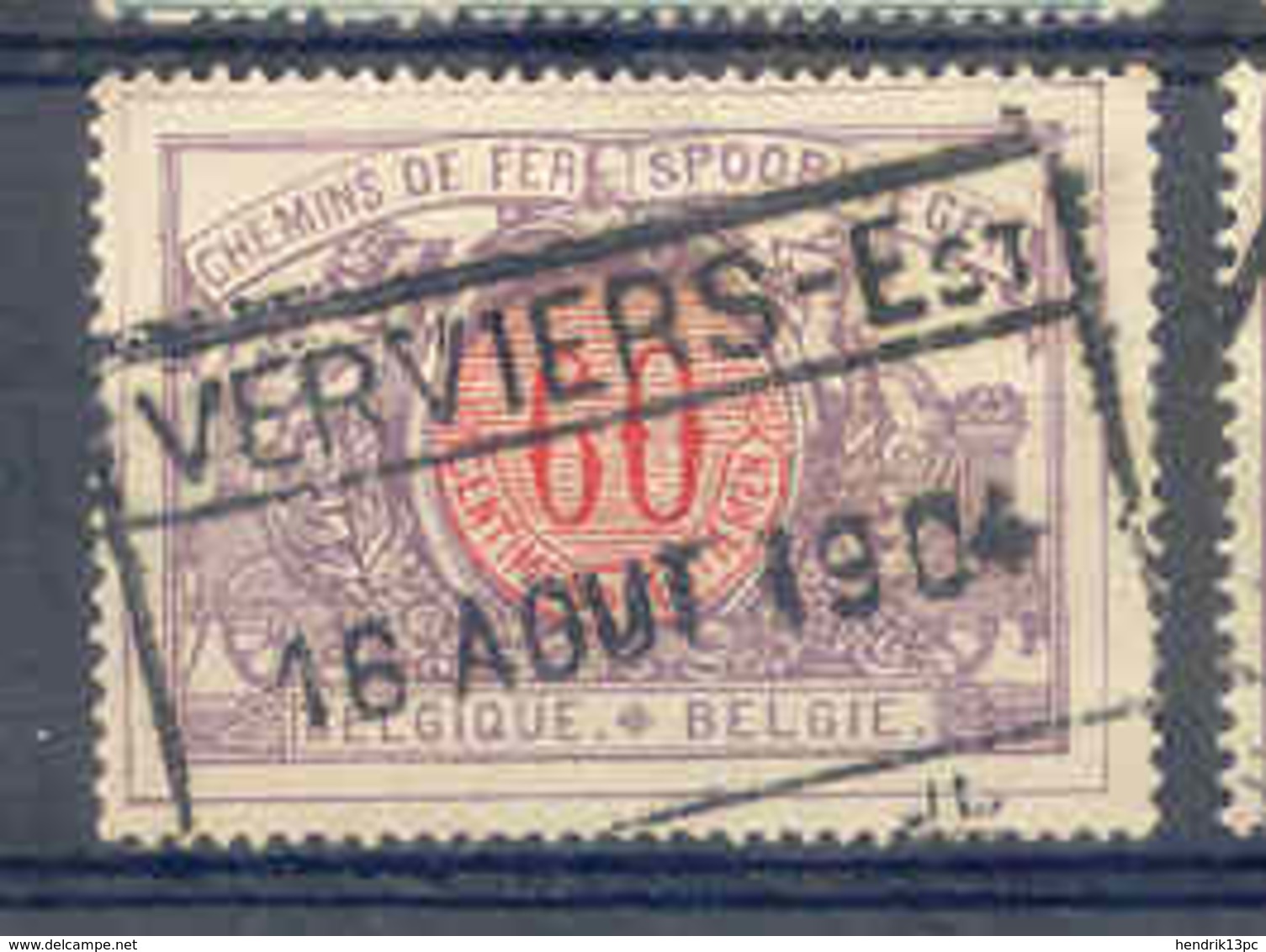 K572 -België Spoorweg Chemin De Fer Stempel VERVIERS - Autres & Non Classés