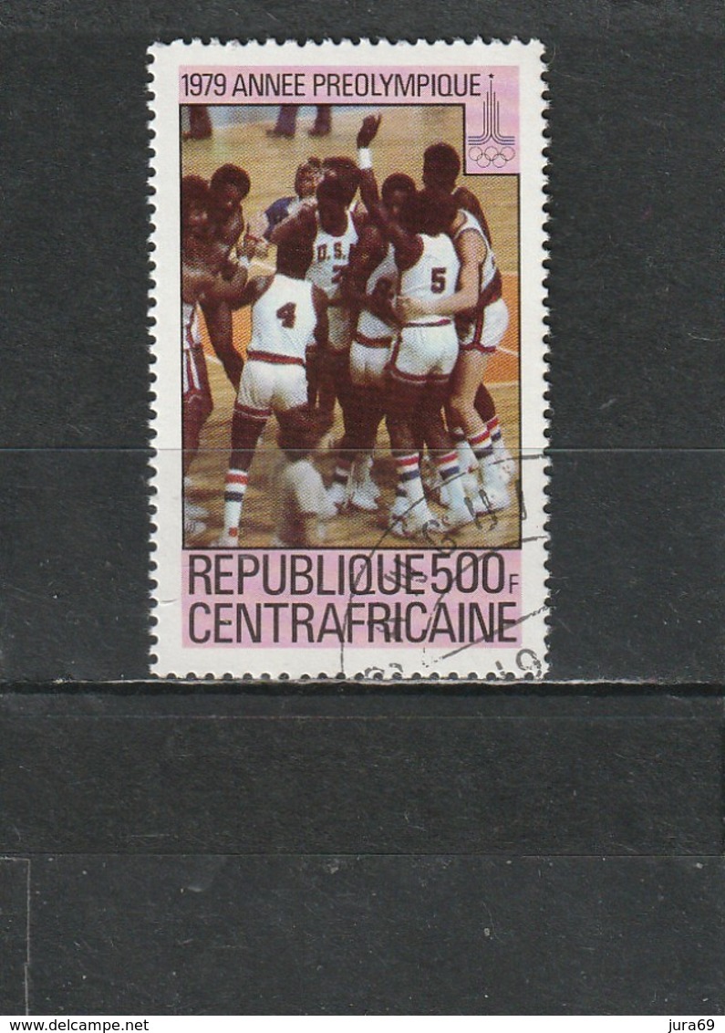 Centrafrique Oblitéré 1979   N° 408   Sport. Année Préolympique. Baskett-ball - Centrafricaine (République)