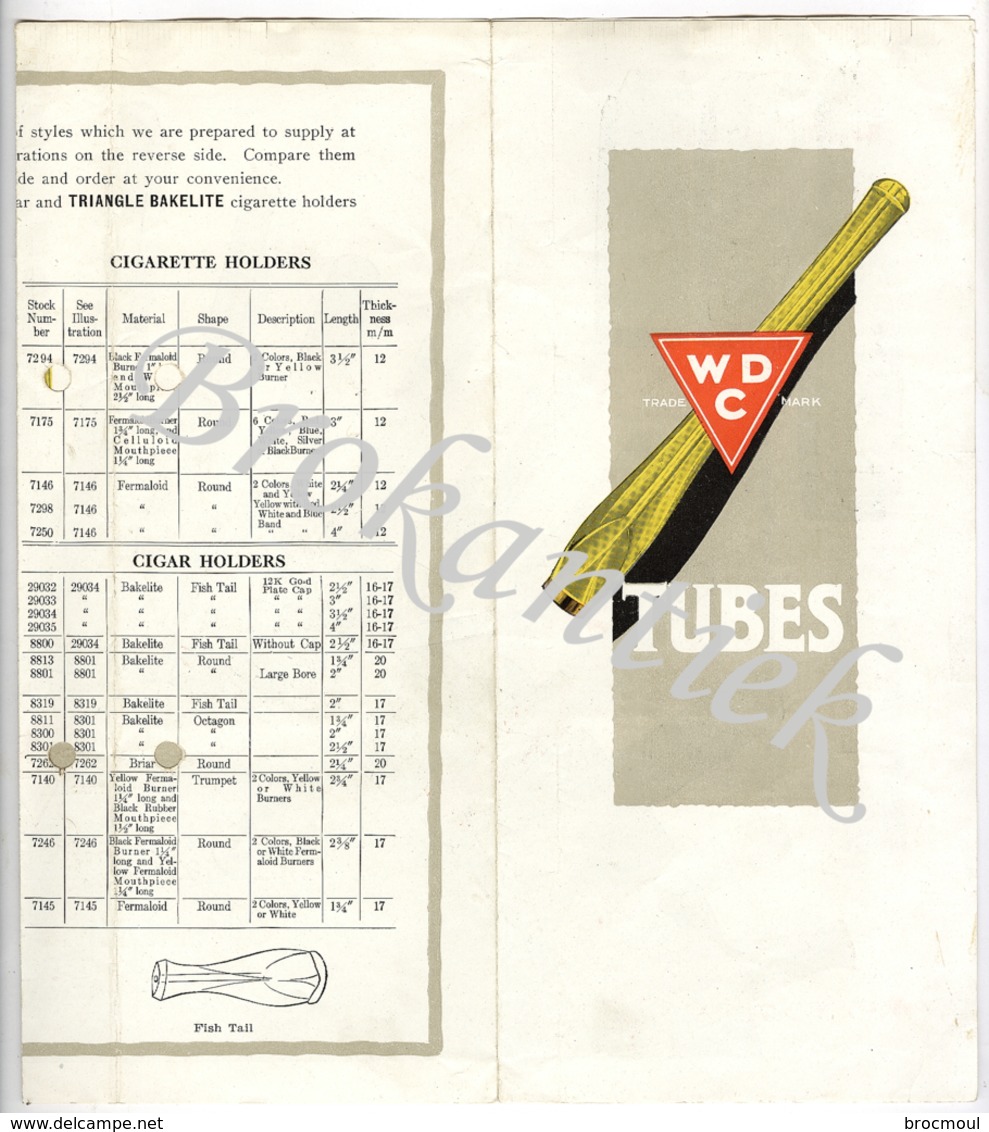 William DEMUTH & C°  NEW YORK  Fifth Avenue 230  About 1920 Cigar And Cigarette Holders   WDC  Tubes - USA