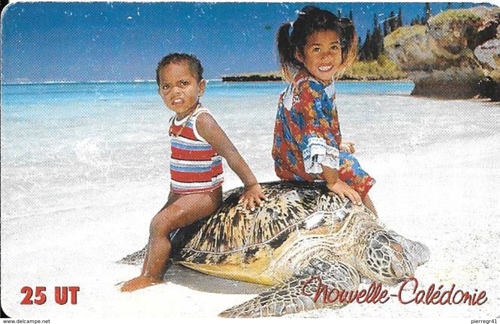 CARTE-PUCE-NOUVELLE-CALEDONIE-25U-GEM A-NC113-ENFANTS/TORTUE-100000Ex-UTILISE-BE - Nouvelle-Calédonie