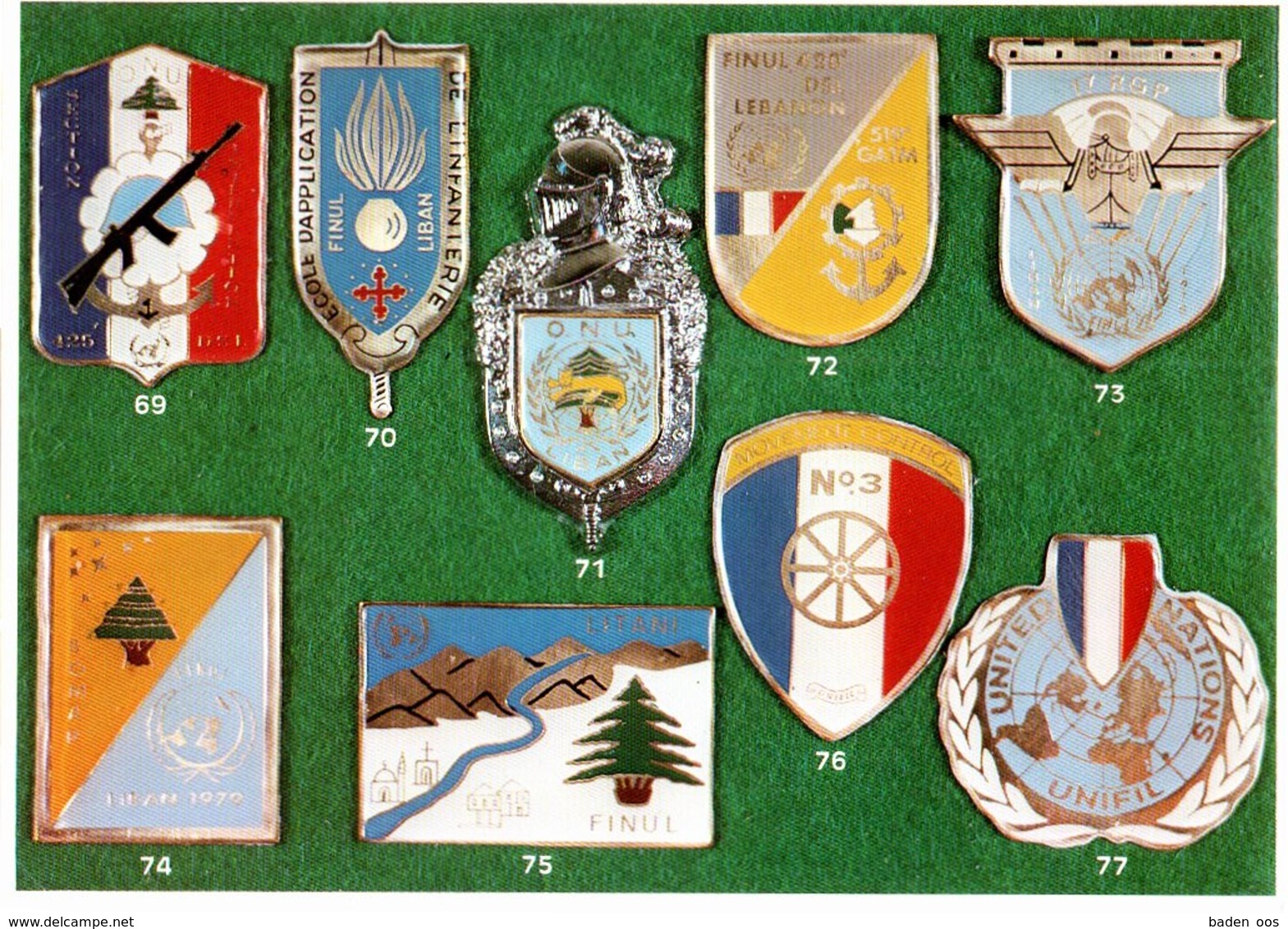 Carte Insignes Liban - Hueste