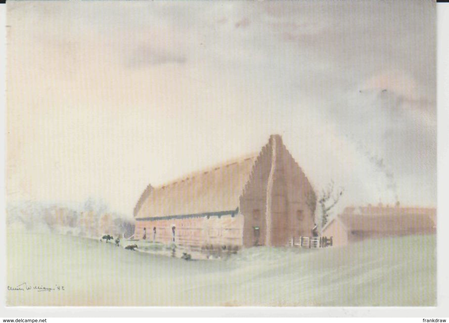 Postcard - The Great Barn, Hales Hall, Loddon - Norfolk - Posted 11th Aug 1986  Very Good - Zonder Classificatie