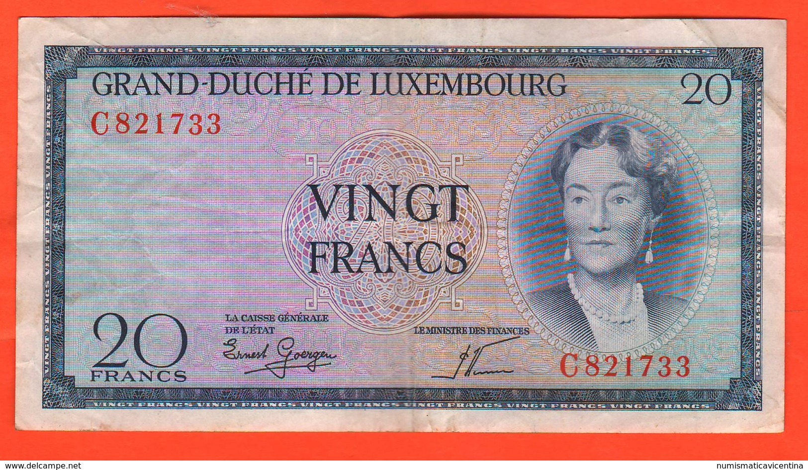 Lussemburgo 20 Franchi 1955 Luxemburg 20 Francs - Lussemburgo