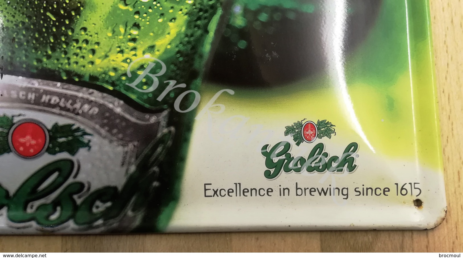 GROLSCH  Beer  TWENTE ENSCHEDE   The  Netherlands  Tin Publicité 28 X 39 Cm +/- 1990  NEW - Tin Signs (vanaf 1961)