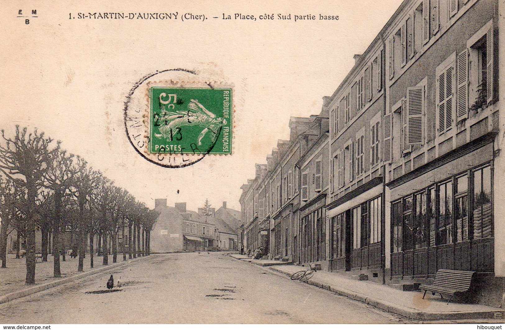 CPA, Saint-Martin-d'Aubigny, La Place Coté Sud, Partie Basse, Commerce - Other & Unclassified