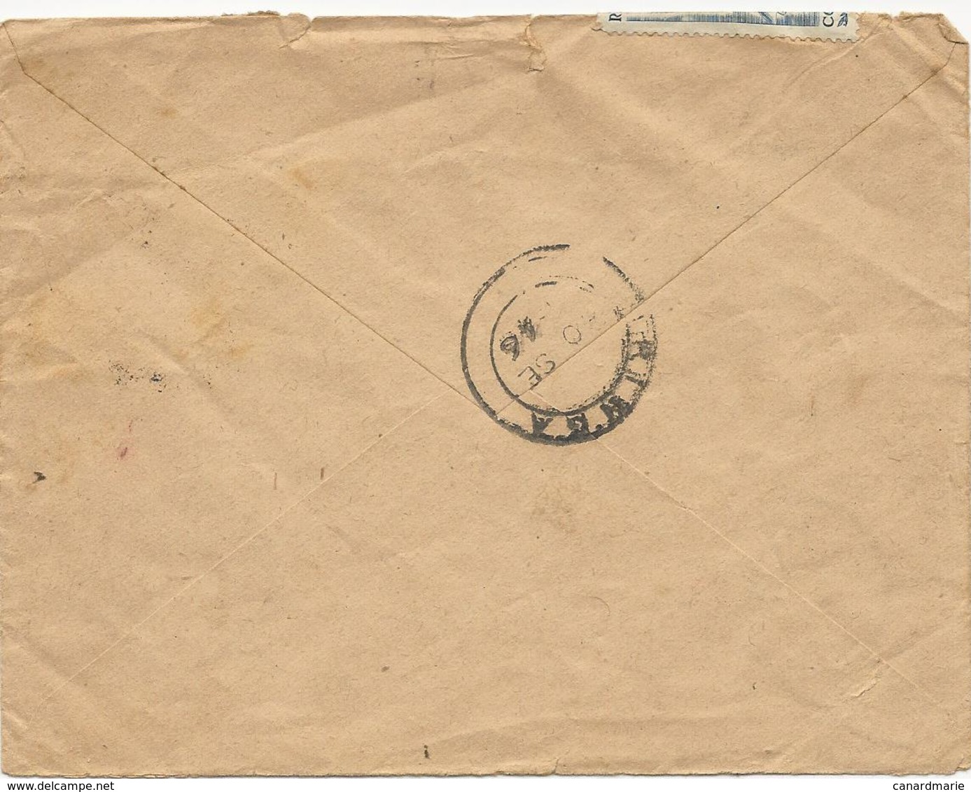 LETTRE PAR AVION 1946 POUR LE TANGANYIKA AVEC 3 TIMBRES CONFERENCE DE PARIS - 1921-1960: Modern Period