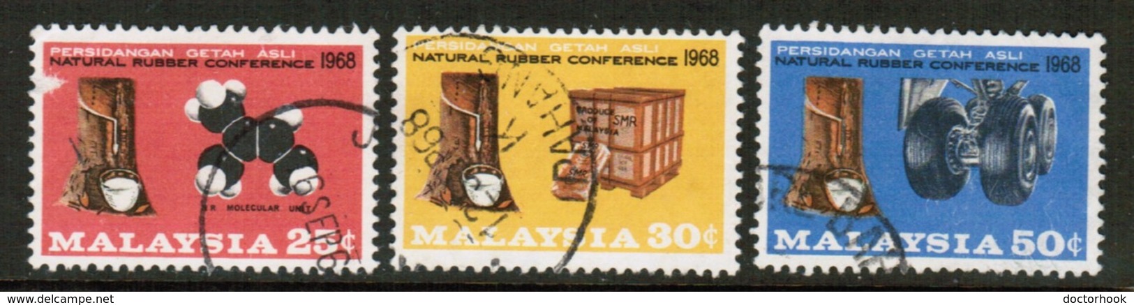 MALAYSIA Scott # 53-5 VF USED (Stamp Scan # 452) - Malaysia (1964-...)