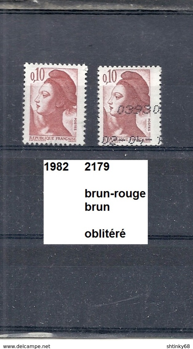 Variété De 1982 Oblitérés Y&T N° 2179 Nuance De Couleur - Gebraucht