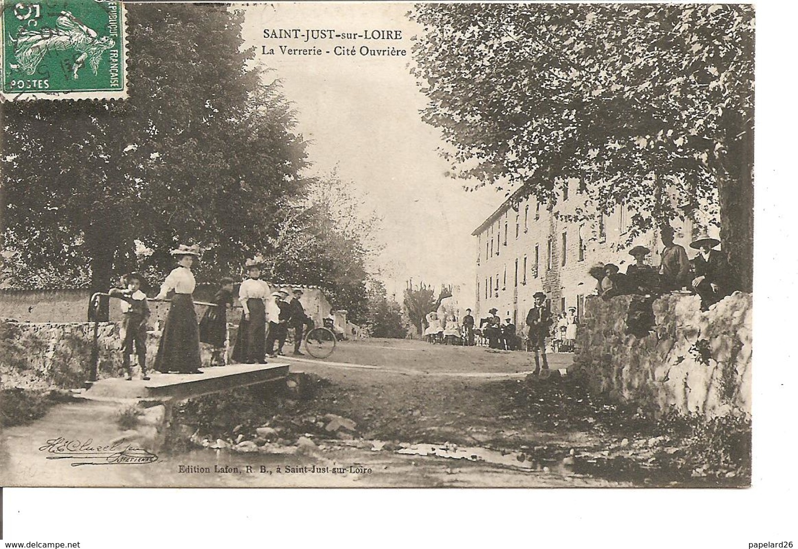 LOIRE SAINT JUST SUR LOIRE LA VERRERIE CITE OUVRIERE  ANIMEE ECRITE - Autres & Non Classés