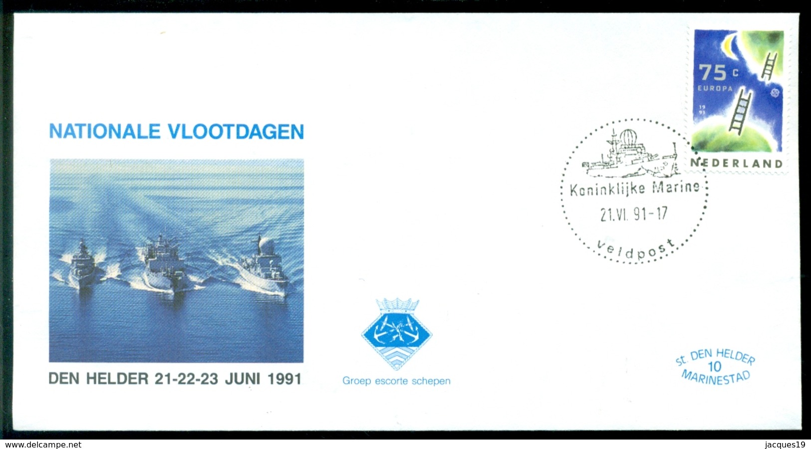 Nederland 1991 Speciale Envelop Den Helder Nationale Vlootdagen Met NVPH 1476 - Brieven En Documenten