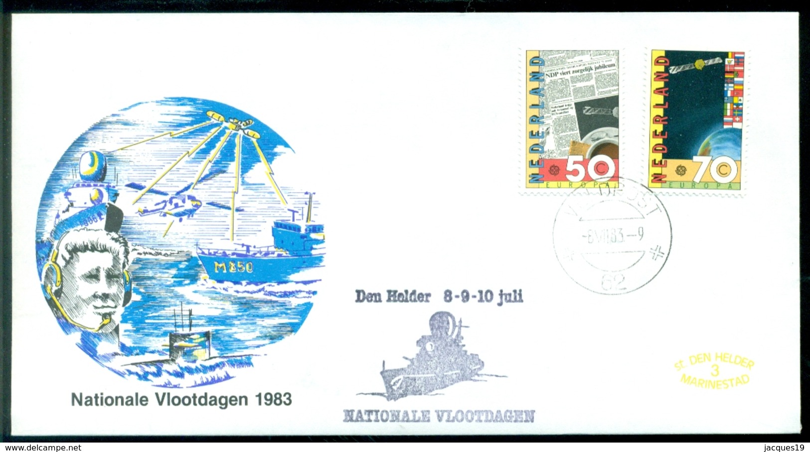 Nederland 1983 Speciale Envelop Den Helder Nationale Vlootdagen Met NVPH 1285-1286 - Covers & Documents