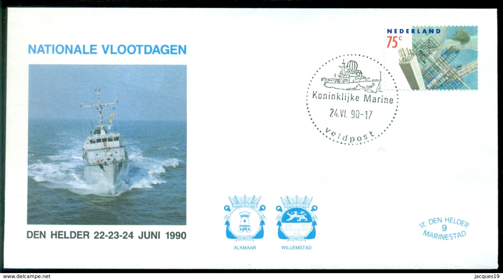 Nederland 1990 Speciale Envelop Den Helder Nationale Vlootdagen Met NVPH 1450 - Covers & Documents