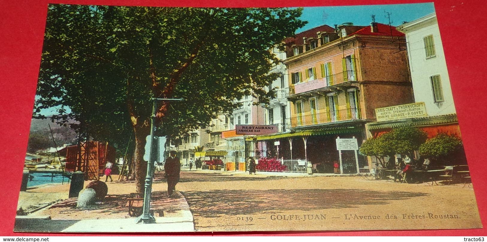 CARTE POSTALE ALPES MARITIMES : GOLFE-JUAN, L'AVENUE DES FRERES ROUSTEAU, ETAT VOIR PHOTO  . POUR TOUT RENSEIGNEMENT ME - Altri & Non Classificati