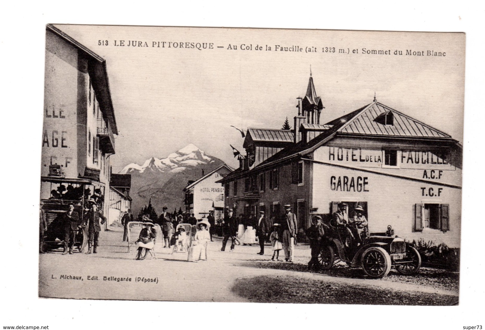 CPA 39 - Au Col De La Faucille ( Alt 1323 M ) Et Sommet Du Mont Blanc , Belle Animation - Autres & Non Classés