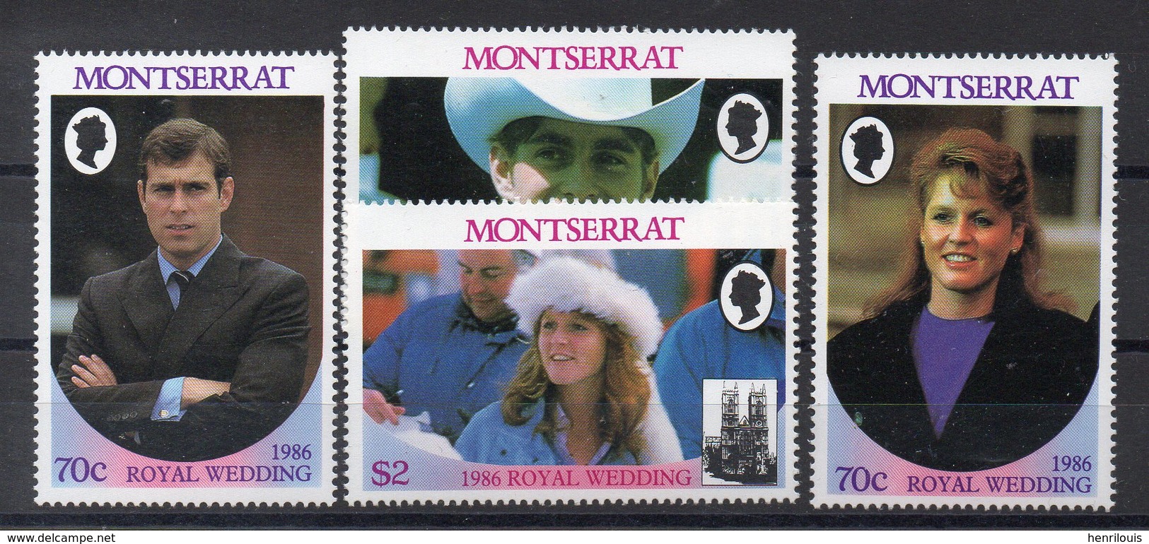Ile De MONTSERRAT  Timbres Neufs ** De 1986   ( Ref 6063 ) Famille Royale - Mariage - Montserrat