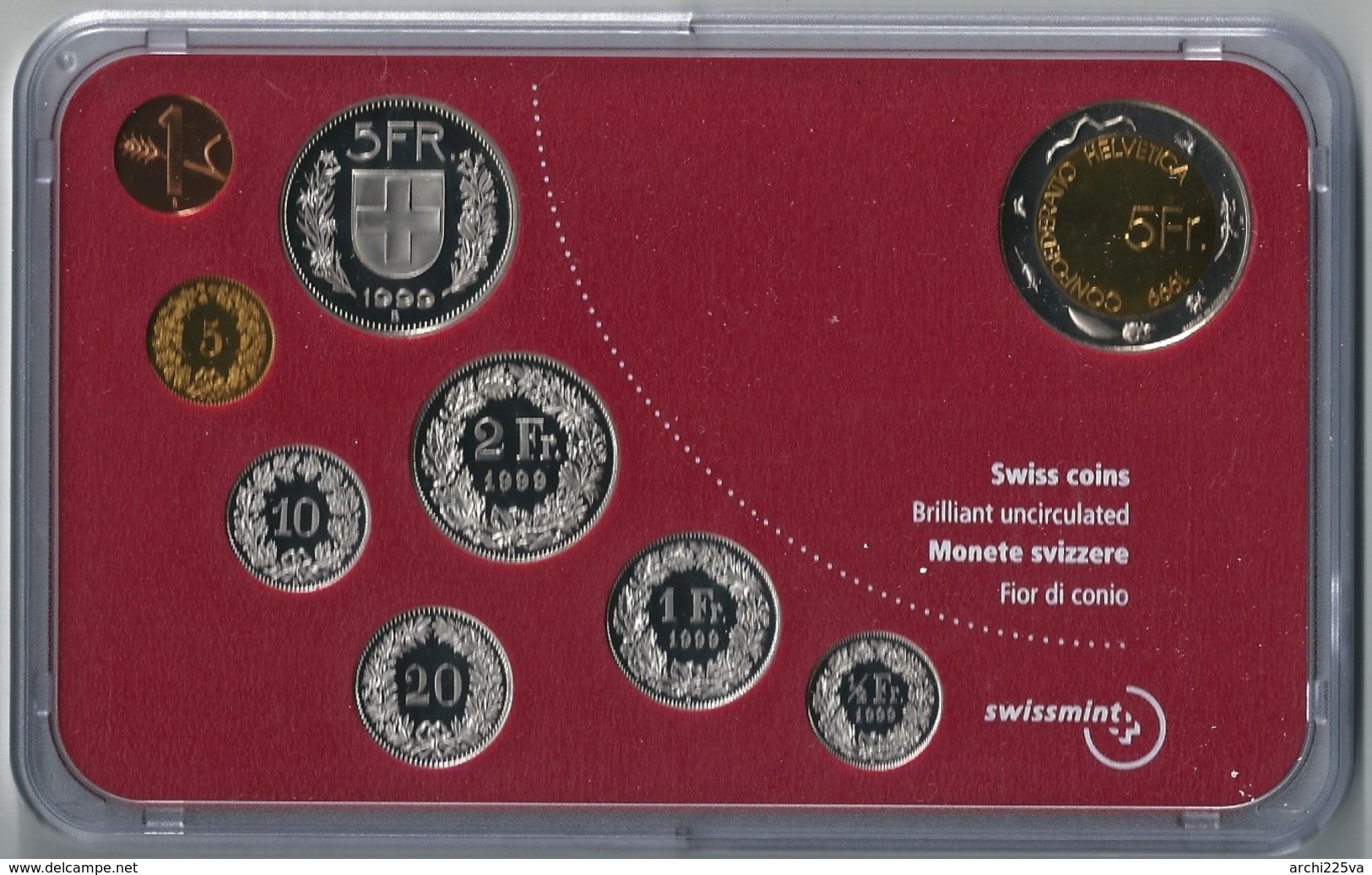 SVIZZERA 1999 - Vignerons - DIVISIONALE FDC - N.° 9 Pezzi - Con 5 + 5 CHF (Fr. Sv.) - Confezione Originale (3 Foto) - Altri & Non Classificati