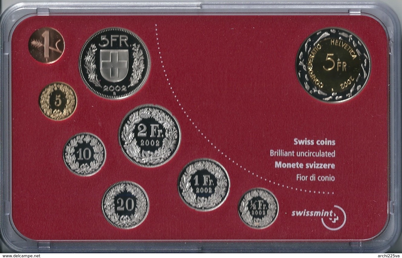 SVIZZERA 2002 - ESCALADE - DIVISIONALE FDC - N.° 9 Pezzi - Con 5 + 5 CHF (Fr. Sv.) - Confezione Originale (3 Foto) - Altri & Non Classificati