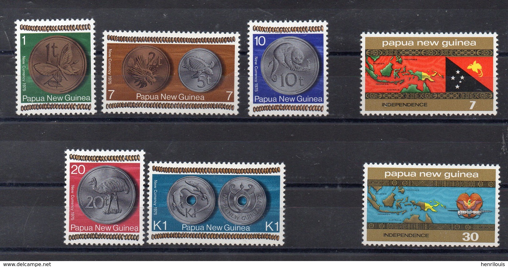 PAPOUASIE NOUVELLE GUINEE  Timbres Neufs ** De 1978   ( Ref 6066 ) Numismatique - Pièces Avec Animaux - Papoea-Nieuw-Guinea