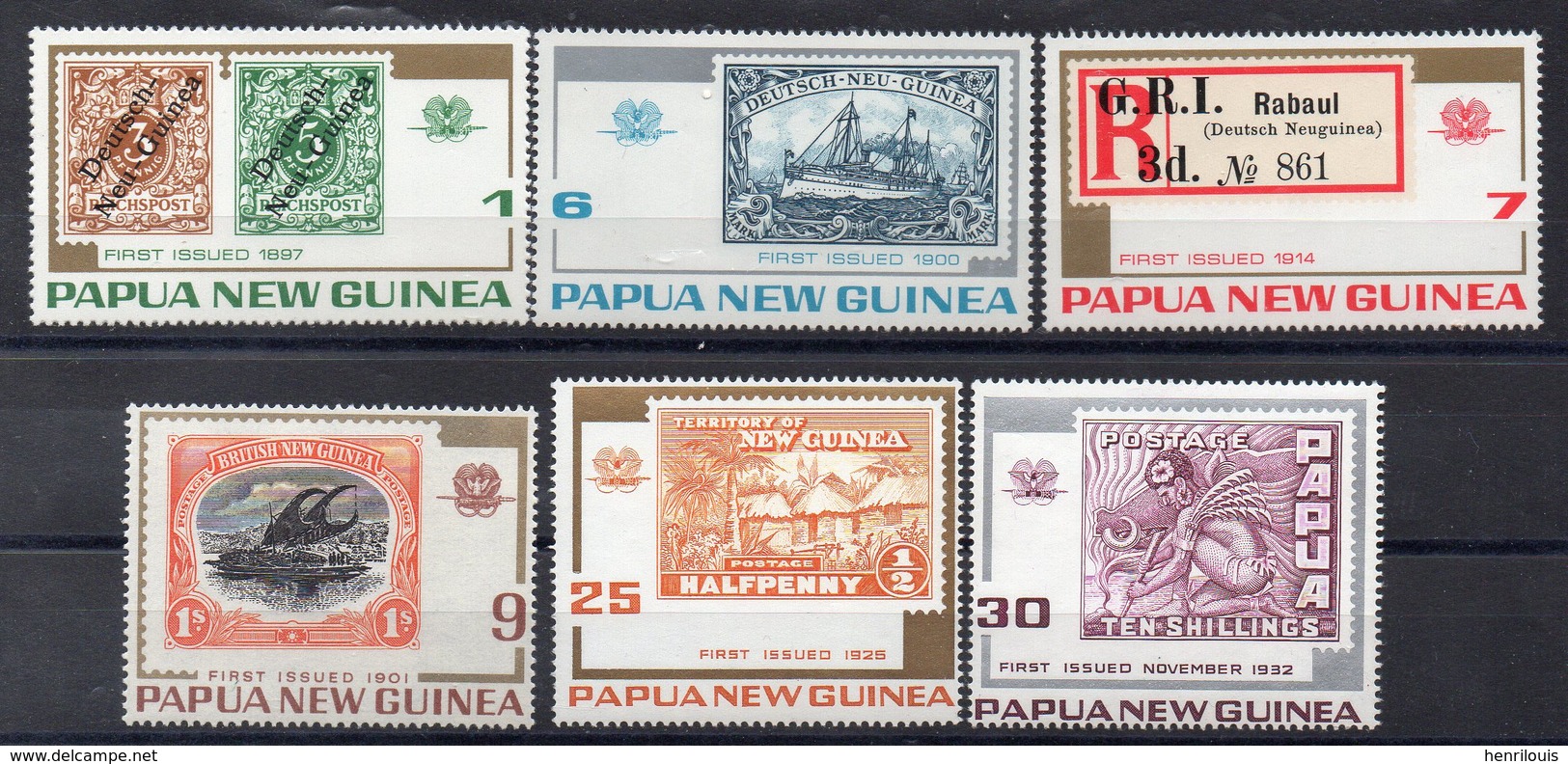 PAPOUASIE NOUVELLE GUINEE  Timbres Neufs ** De 1973   ( Ref 6067 ) Timbre Sur Timbre - Papouasie-Nouvelle-Guinée