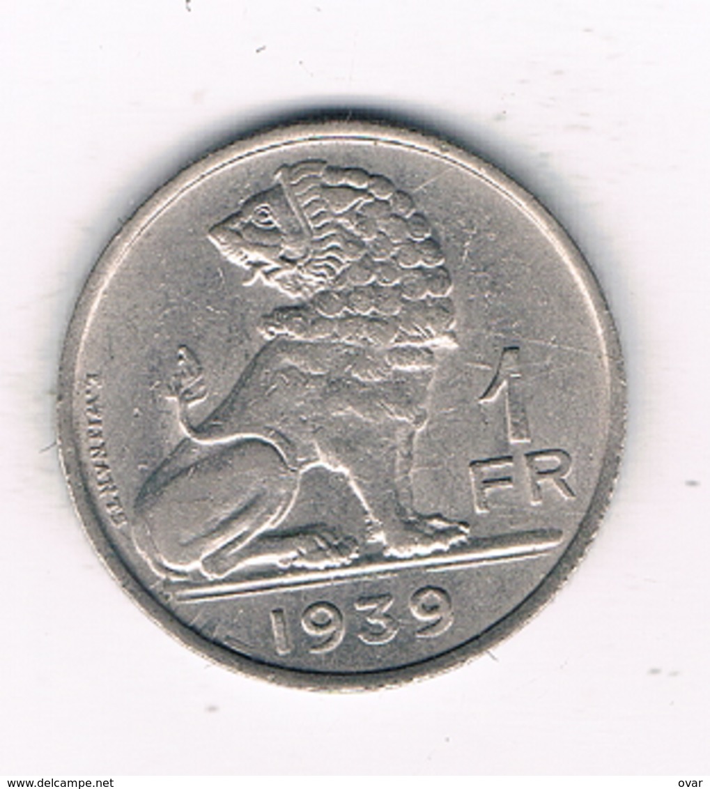 1 FRANC 1939 FR BELGIE /0972/ - 1 Franc