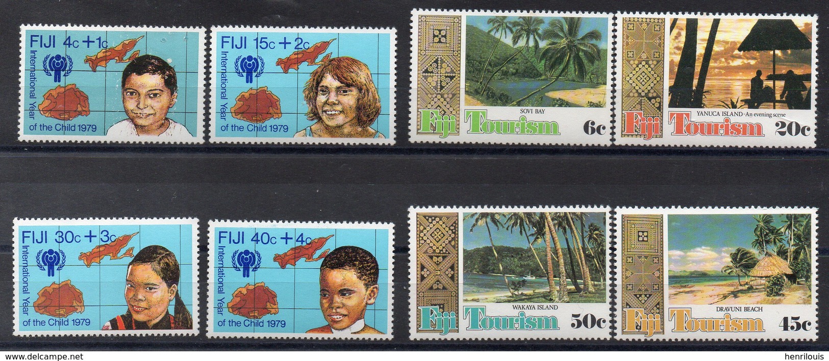 FIDJI  Timbres Neufs ** De 1979-1980 ( Ref 6070 )  Enfance - Tourisme - Fidji (1970-...)