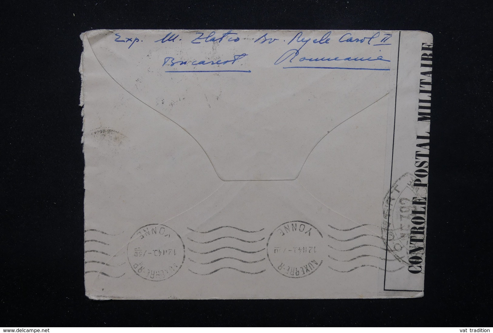 ROUMANIE - Enveloppe De Bucarest Pour Un Soldat Français En 1941 , Contrôle Postal - L 22182 - Lettres 2ème Guerre Mondiale