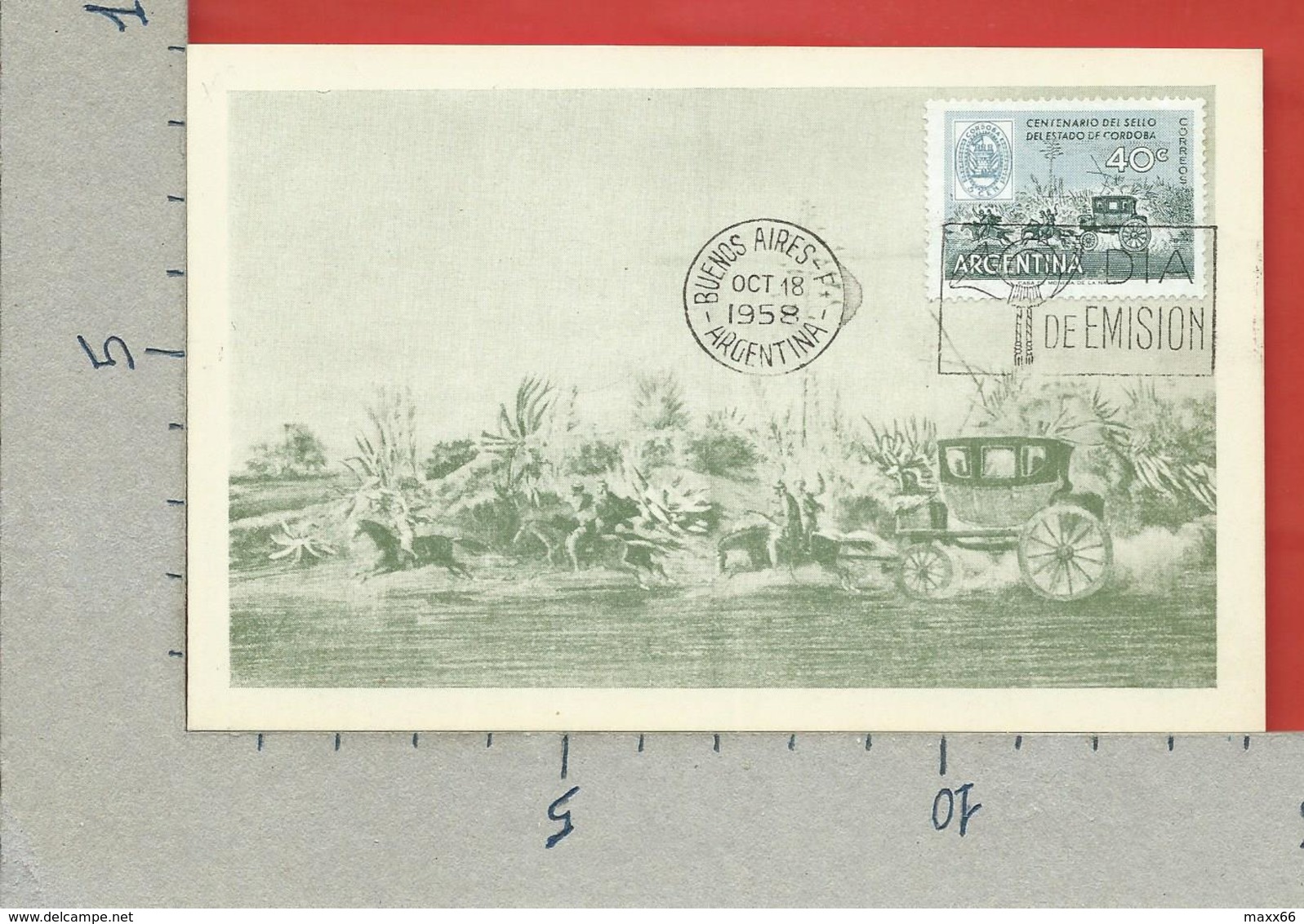 ARGENTINA FDC - 100th Anniversary Of The Argentine Confederation Stamps - 9 X 14 - 18 - 10 - 1958 - Argentina