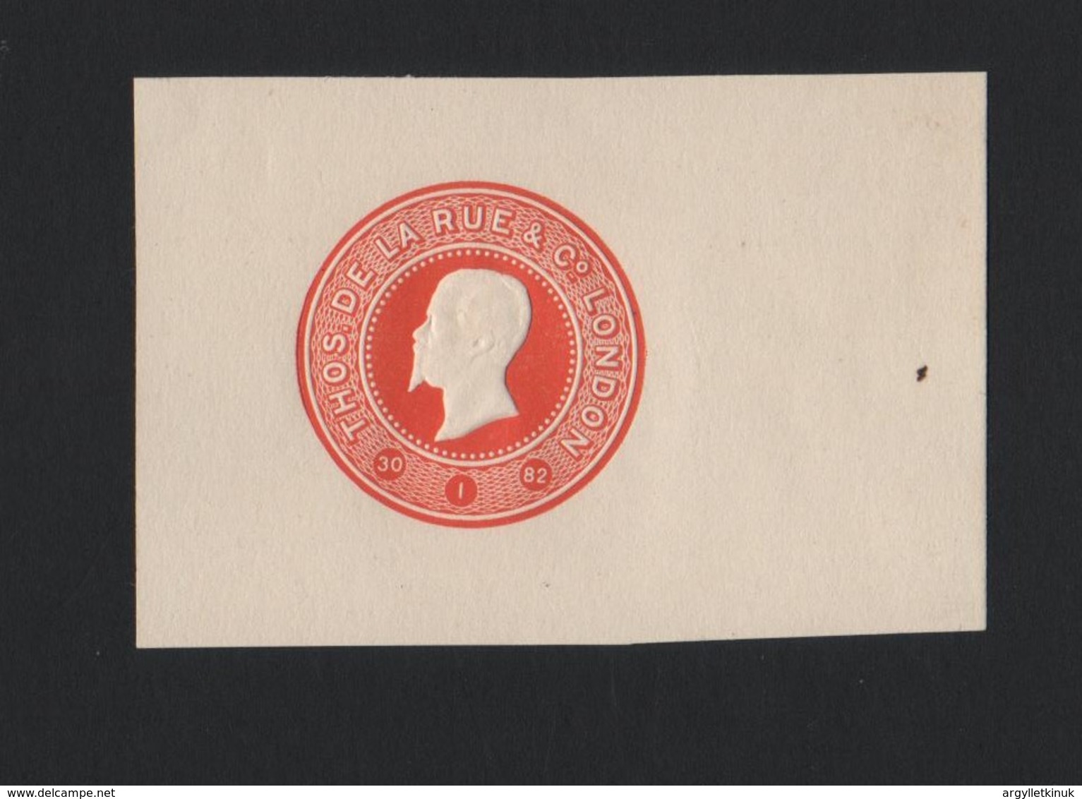 BRITISH COLONIAL DE LA RUE VICTOR EMMANUEL ITALY 1882 POSTAL STATIONERY PROOF - Sonstige & Ohne Zuordnung