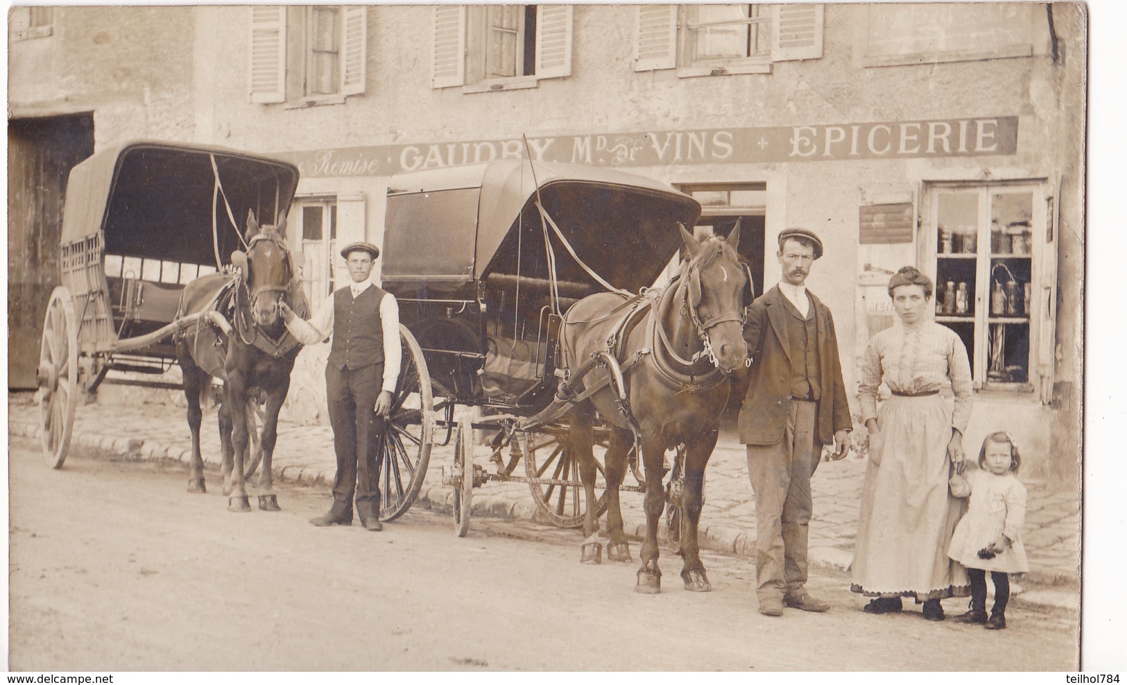 CHEPTAINVILLE  - CARTE PHOTO  -  GAUDRY  VINS  EPICERIE   -  ROUTE D ARPAJON - Andere & Zonder Classificatie