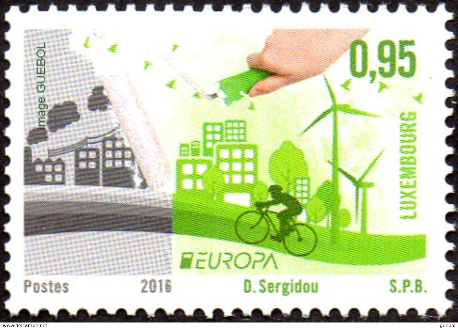 CEPT / Europa 2016 Luxembourg N° 2035 ** Think Green - Ecologie, Vélo - 2016