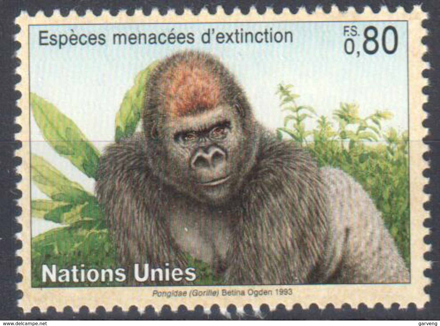 ONU Genève/UN Geneva/VN Genf 1993: Gorille/Gorilla (Gorilla Gorilla) **/MNH - Gorilas